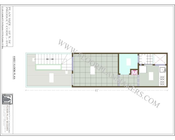 10x38 First Floor Plan