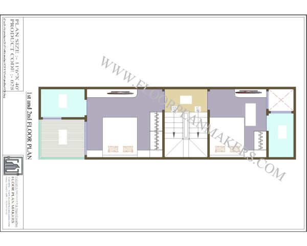 11'6"x40 First Floor Plan