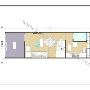 11'6"x40 Ground Floor Plan