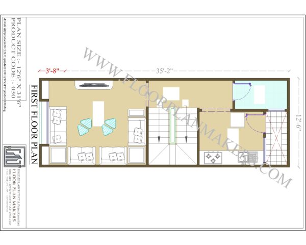 12'6"x31'6" First Floor Plan