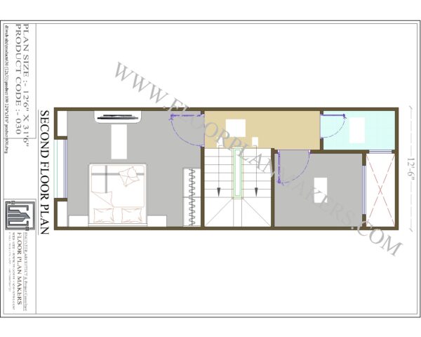 12'6"x31'6" Second Floor Plan