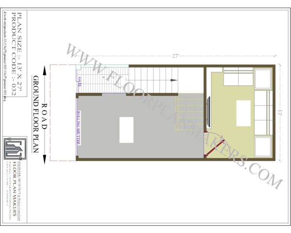 13x27 Ground Floor Plan