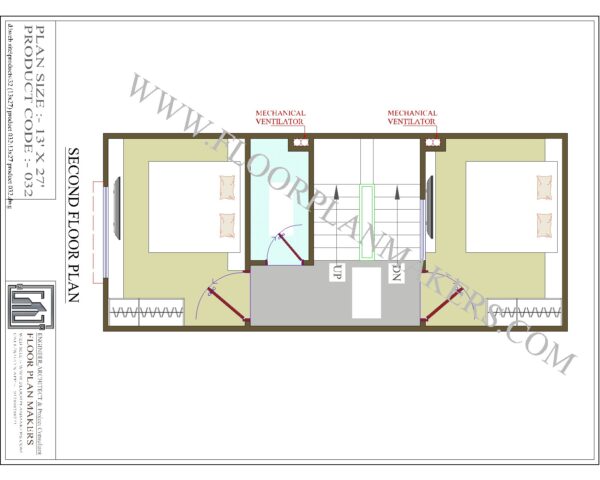 13x27 Second Floor Plan