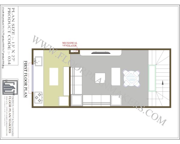 13x27 First Floor Plan