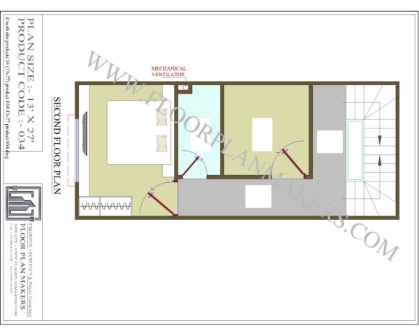 13x27 Second Floor Plan