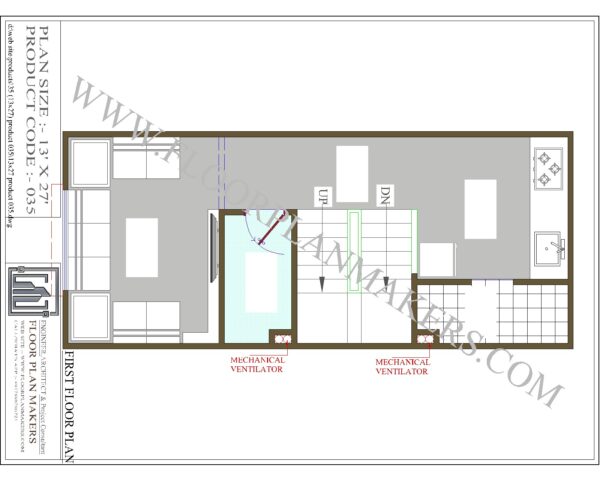 13x27 First Floor Plan