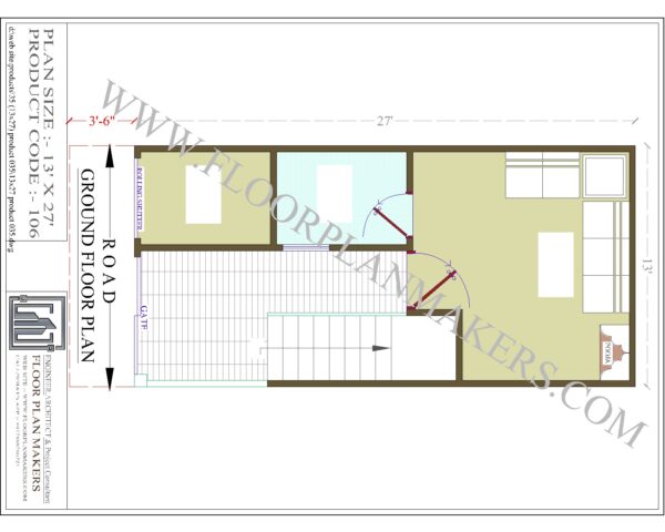 13x27 Ground Floor Plan