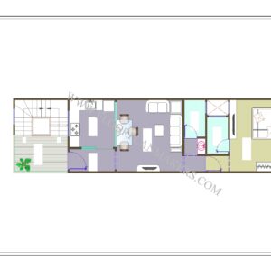 14'3"x52'6" First Floor Plan