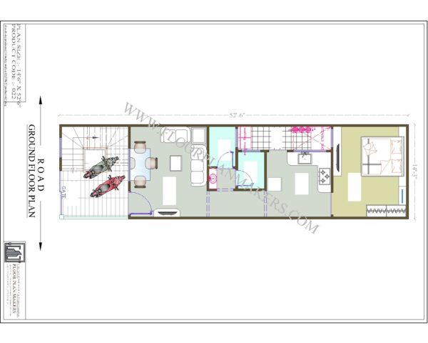 14x52 Ground Floor Plan
