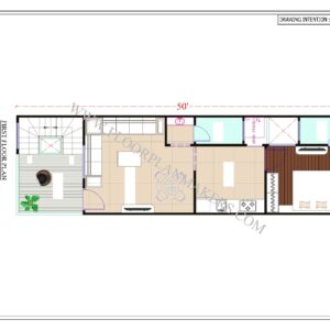 15x50 First Floor Plan