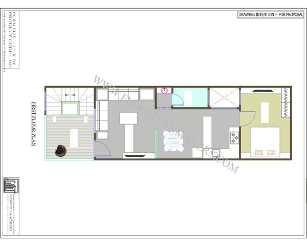 15x50 First Floor Plan