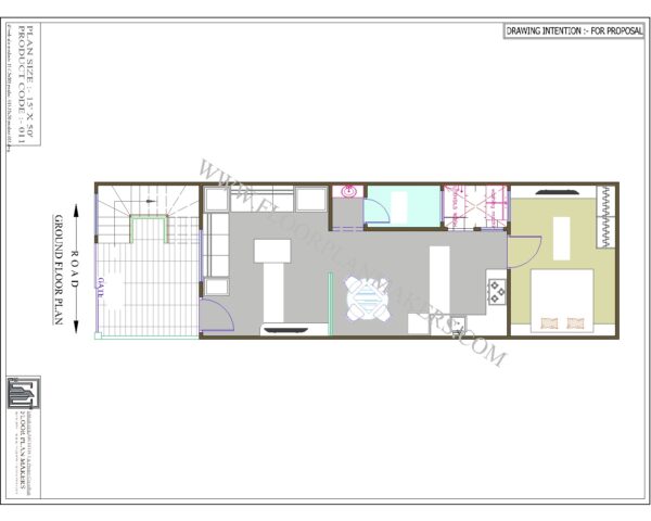 15x50 Ground Floor Plan