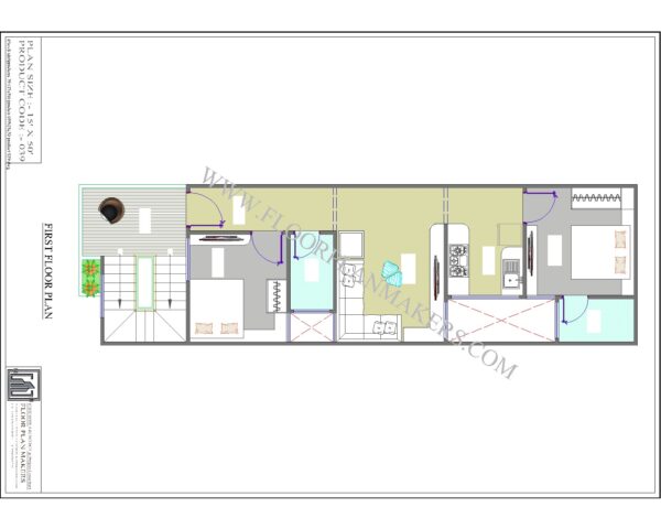 15x50 First Floor Plan