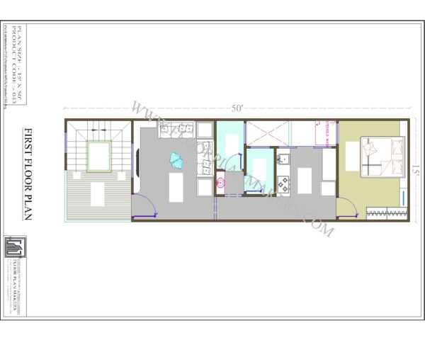 15x50 First Floor Plan