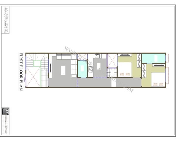 15x60 First Floor Plan