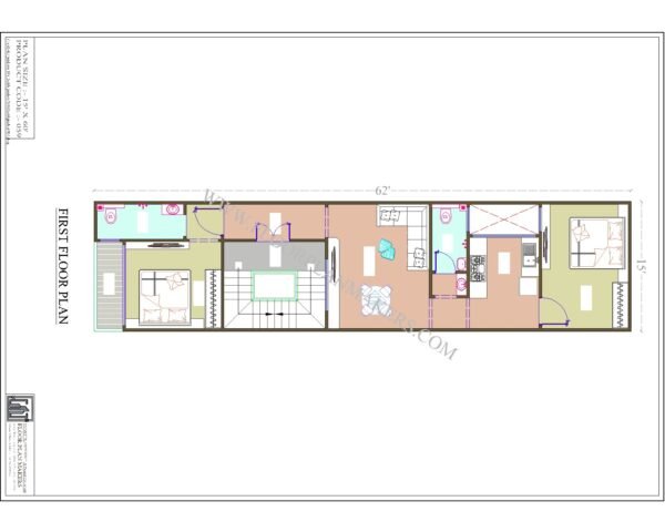 15x60 First Floor Plan