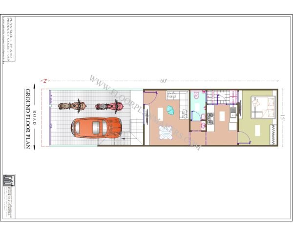 15x60 Ground Floor Plan