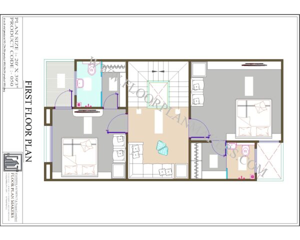 20x39 First Floor Plan