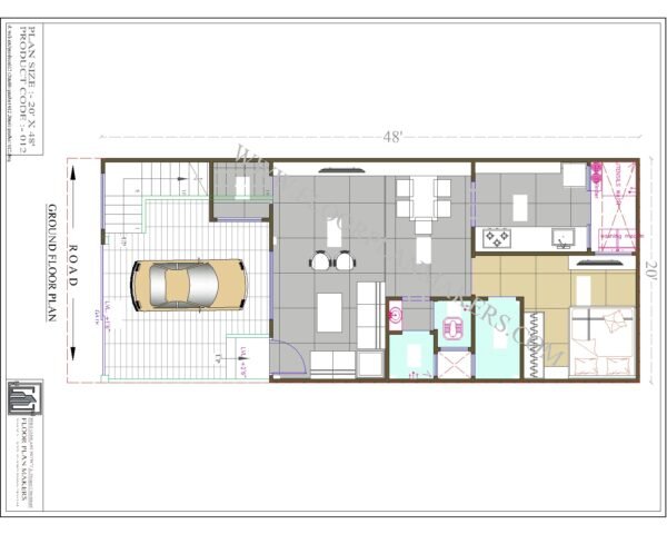 20x48 Ground Floor Plan