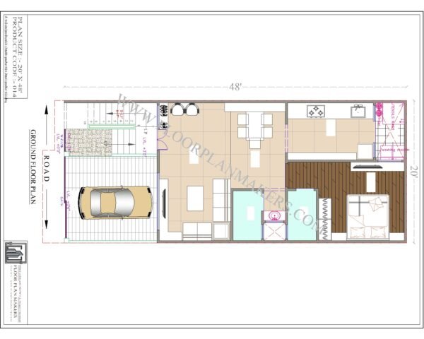 20x48 Ground Floor Plan