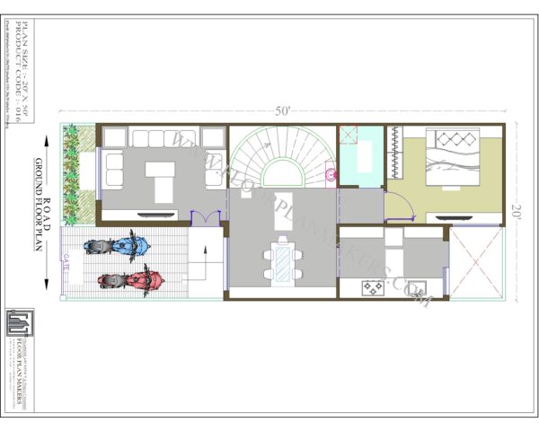 20x50 Ground Floor Plan