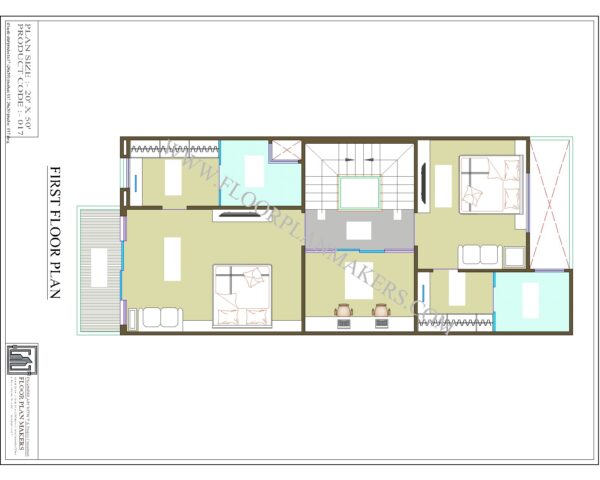 20x50 First Floor Plan