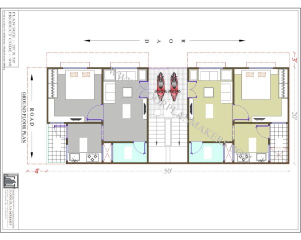 20x50 Ground Floor Plan
