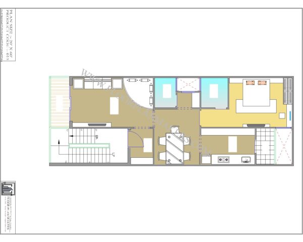 20x60 First Floor Plan