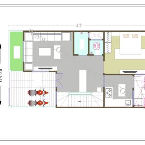 22x40 Ground Floor Plan