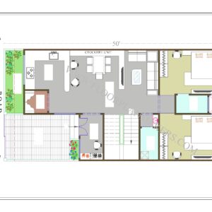 25x50 Ground Floor Plan