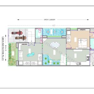 25x60 Ground Floor Plan