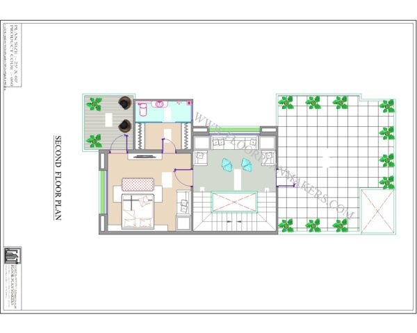 25x60 Second Floor Plan