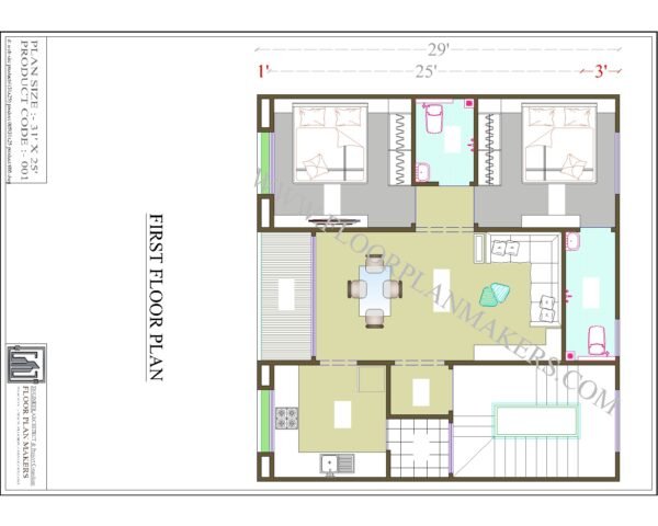 31x25 First Floor Plan