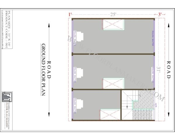 31x25 Ground Floor Plan