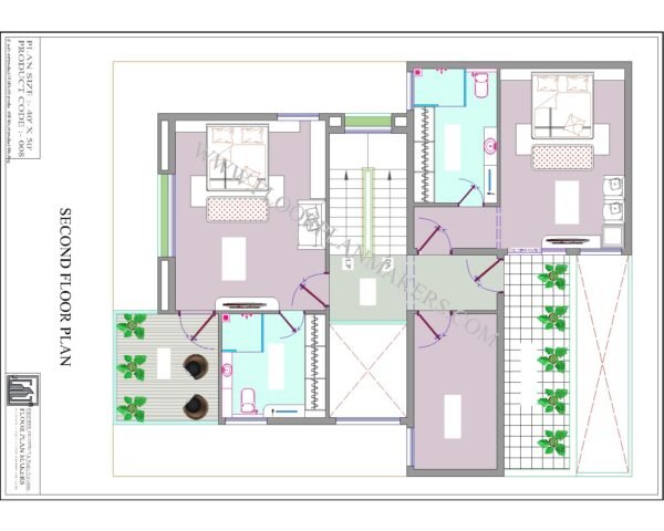 40x50 Second Floor Plan