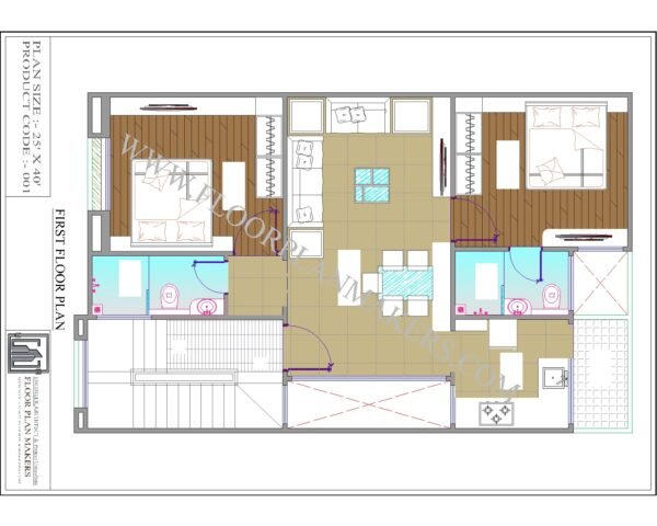 25x40 First Floor Plan