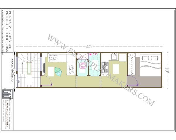 10x40 Ground Floor Plan