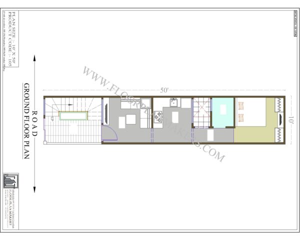 10x50 Ground Floor Plan