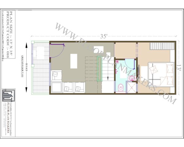13X35 Ground Floor Plan
