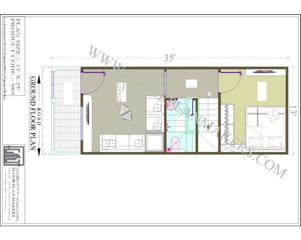 13x35 Ground Floor Plan