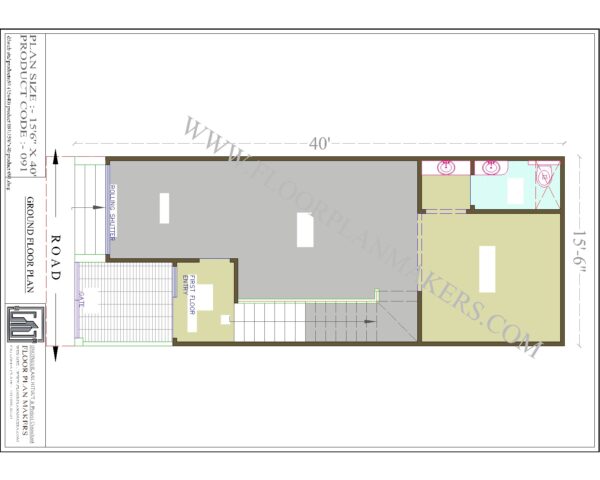 15'6"x40 Ground Floor Plan