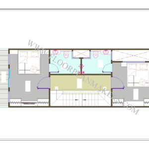 15'6"x40 Second Floor Plan
