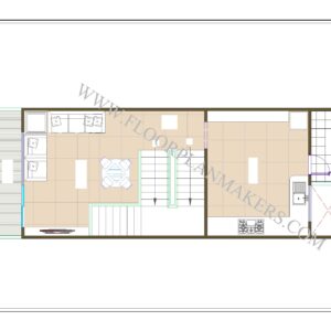 15x40 First Floor Plan