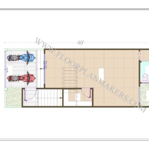 15x40 Ground Floor Plan