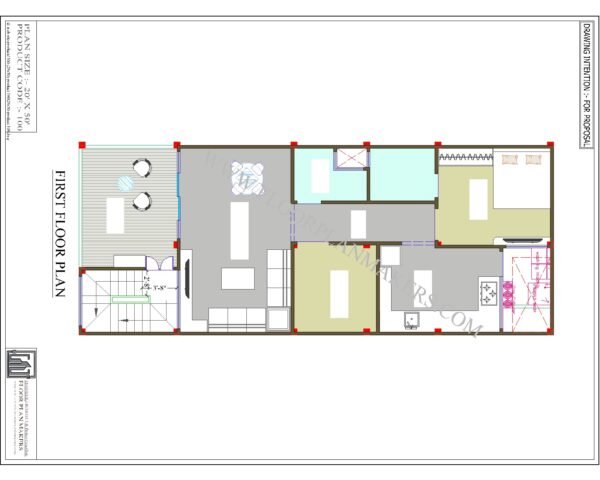 20x50 First Floor Plan