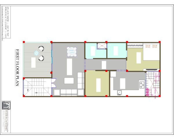 20x50 First Floor Plan