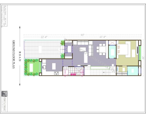 20x65 Ground Floor Plan