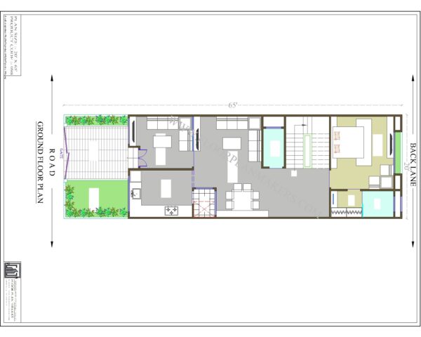 20x65 Ground Floor Plan
