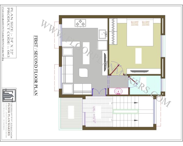 24x22 First Floor Plan