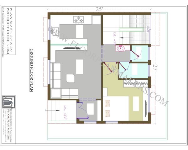 27x25 Ground Floor Plan